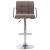 283418  Bar Stool Taupe Fabric GartenMobel Dekor