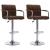 Scaune de bar, 2 buc., maro, material textil GartenMobel Dekor
