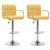 Scaune de bar, 2 buc., galben, material textil GartenMobel Dekor