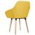 Scaune de bucătărie, 2 buc., galben, material textil GartenMobel Dekor