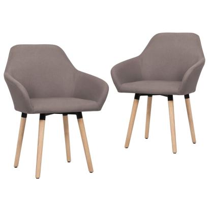 Scaune de bucătărie, 2 buc., gri taupe, material textil GartenMobel Dekor