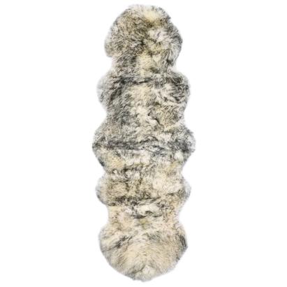 Covor din piele de oaie, gri închis melanj, 60 x 180 cm GartenMobel Dekor