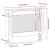 Mască pentru calorifer, MDF, 112x19x81,5 cm, alb GartenMobel Dekor