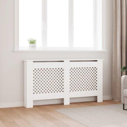Mască pentru calorifer, MDF, 152x19x81,5 cm, alb GartenMobel Dekor