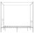 Cadru de pat cu baldachin, alb, 160 x 200 cm, metal GartenMobel Dekor