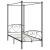 Cadru de pat cu baldachin, negru, 90 x 200 cm, metal  GartenMobel Dekor