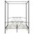 Cadru de pat cu baldachin, gri, 160 x 200 cm, metal  GartenMobel Dekor