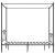 Cadru de pat cu baldachin, gri, 160 x 200 cm, metal  GartenMobel Dekor