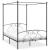 Cadru de pat cu baldachin, gri, 160 x 200 cm, metal  GartenMobel Dekor