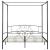 Cadru de pat cu baldachin, gri, 180 x 200 cm, metal  GartenMobel Dekor