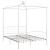 Cadru de pat cu baldachin, alb, 160 x 200 cm, metal GartenMobel Dekor
