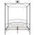 Cadru de pat cu baldachin, gri, 160 x 200 cm, metal GartenMobel Dekor