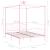 Cadru de pat cu baldachin, roz, 160 x 200 cm, metal GartenMobel Dekor