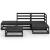 Set mobilier de grădină, 5 piese, negru, lemn masiv de pin GartenMobel Dekor