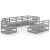 Set mobilier de grădină, 8 piese, gri, lemn masiv de pin GartenMobel Dekor