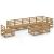 Set mobilier de grădină, 9 piese, maro miere, lemn masiv de pin GartenMobel Dekor
