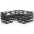 Set mobilier de grădină, 10 piese, negru, lemn masiv pin GartenMobel Dekor