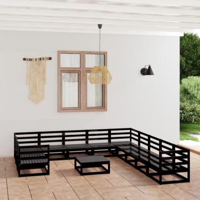 Set mobilier de grădină, 12 piese, lemn masiv de pin GartenMobel Dekor