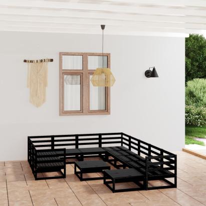 Set mobilier de grădină, 12 piese, lemn masiv de pin GartenMobel Dekor