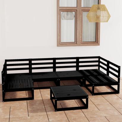 Set mobilier de grădină, 7 piese, lemn masiv de pin GartenMobel Dekor