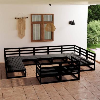 Set mobilier de grădină, 11 piese, lemn masiv de pin GartenMobel Dekor