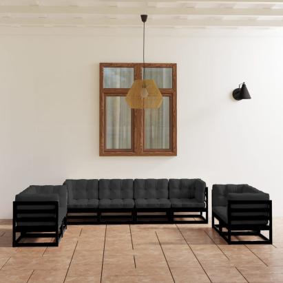 Set mobilier grădină cu perne, 8 piese, lemn masiv pin GartenMobel Dekor