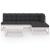 Set mobilier de grădină cu perne, 5 piese, lemn masiv de pin GartenMobel Dekor
