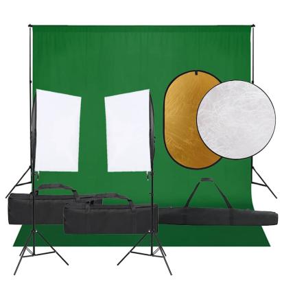 Set studio foto cu lumină, fundal și reflector GartenMobel Dekor