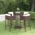 Set mobilier bar de grădină cu perne, 5 piese, maro, poliratan GartenMobel Dekor