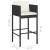 Set mobilier bar de grădină cu perne, 3 piese, negru, poliratan GartenMobel Dekor
