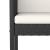 Set mobilier bar de grădină cu perne, 3 piese, negru, poliratan GartenMobel Dekor