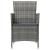 Set mobilier de exterior cu perne, 3 piese, gri, poliratan GartenMobel Dekor