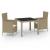 Set mobilier de exterior cu perne, 3 piese, bej, poliratan GartenMobel Dekor
