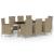 Set mobilier de grădină cu perne, 9 piese, bej, poliratan GartenMobel Dekor