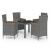 Set mobilier de exterior cu perne, 5 piese, gri, poliratan GartenMobel Dekor