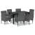 Set mobilier de grădină cu perne, 7 piese, gri, poliratan GartenMobel Dekor