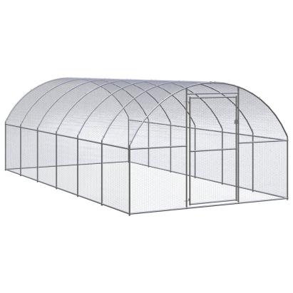 Coteț de găini pentru exterior, 3x6x2 m, oțel zincat GartenMobel Dekor