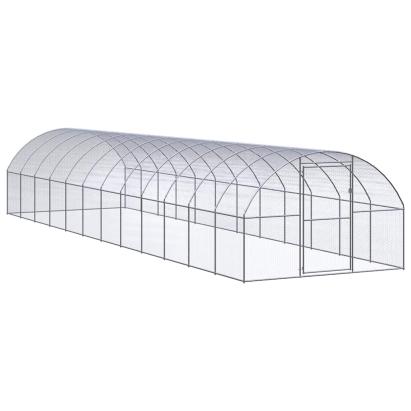 Coteț de găini pentru exterior, 3x12x2 m, oțel zincat GartenMobel Dekor
