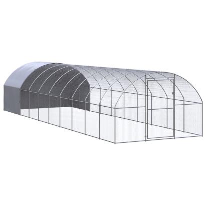 Coteț de găini pentru exterior, 3x10x2 m, oțel zincat GartenMobel Dekor