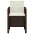 Set mobilier de grădină cu perne, 3 piese, maro, poliratan GartenMobel Dekor