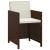 Set mobilier de grădină cu perne, 3 piese, maro, poliratan GartenMobel Dekor