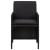 Set de masă pentru grădină cu perne, 5 piese, negru, poliratan GartenMobel Dekor