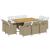 Set mobilier de grădină cu perne, 11 piese, bej, poliratan GartenMobel Dekor