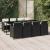 Set mobilier de grădină cu perne, 9 piese, negru, poliratan GartenMobel Dekor