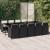 Set mobilier de exterior cu perne, 11 piese, negru, poliratan GartenMobel Dekor