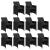 Set mobilier de exterior cu perne, 11 piese, negru, poliratan GartenMobel Dekor