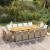 Set mobilier de exterior cu perne, 15 piese, bej, poliratan GartenMobel Dekor
