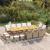Set mobilier de exterior cu perne, 15 piese, bej, poliratan GartenMobel Dekor