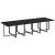 Set mobilier de exterior cu perne, 13 piese, negru, poliratan GartenMobel Dekor