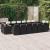 Set mobilier de exterior cu perne, 17 piese, negru, poliratan GartenMobel Dekor